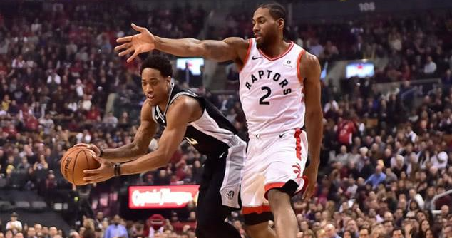  德罗赞中距离跳投精准马刺主场力克猛龙  